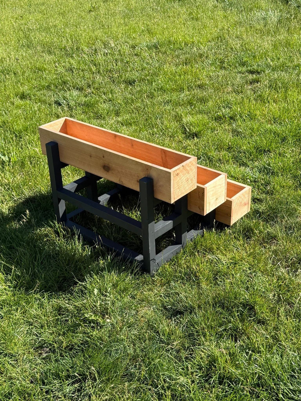 Modern Cedar Tiered Planter Stand