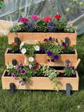 Modern Cedar Tiered Planter Stand