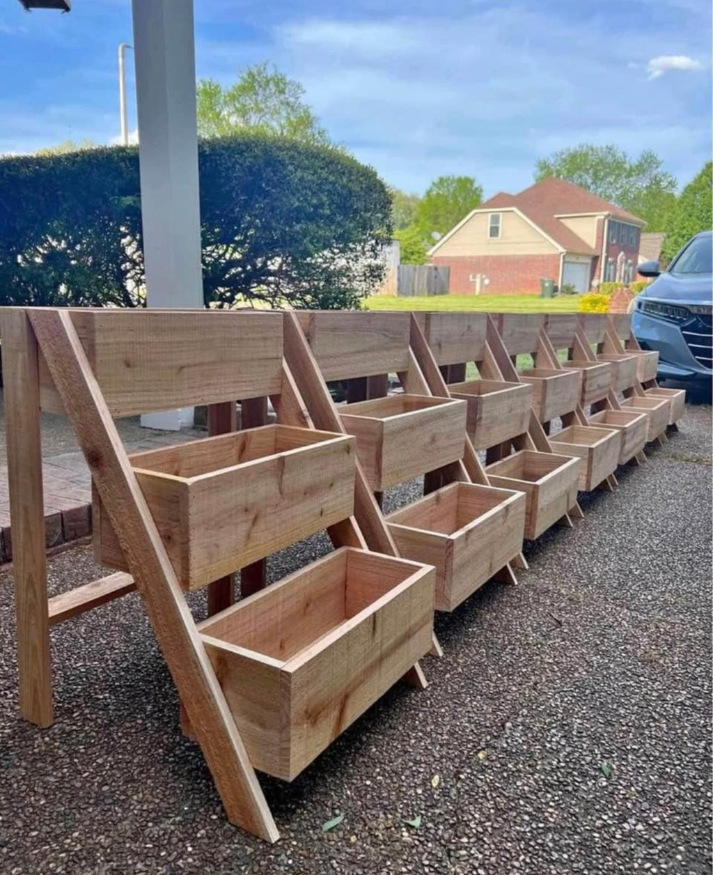Tiered Cedar Ladder Planter