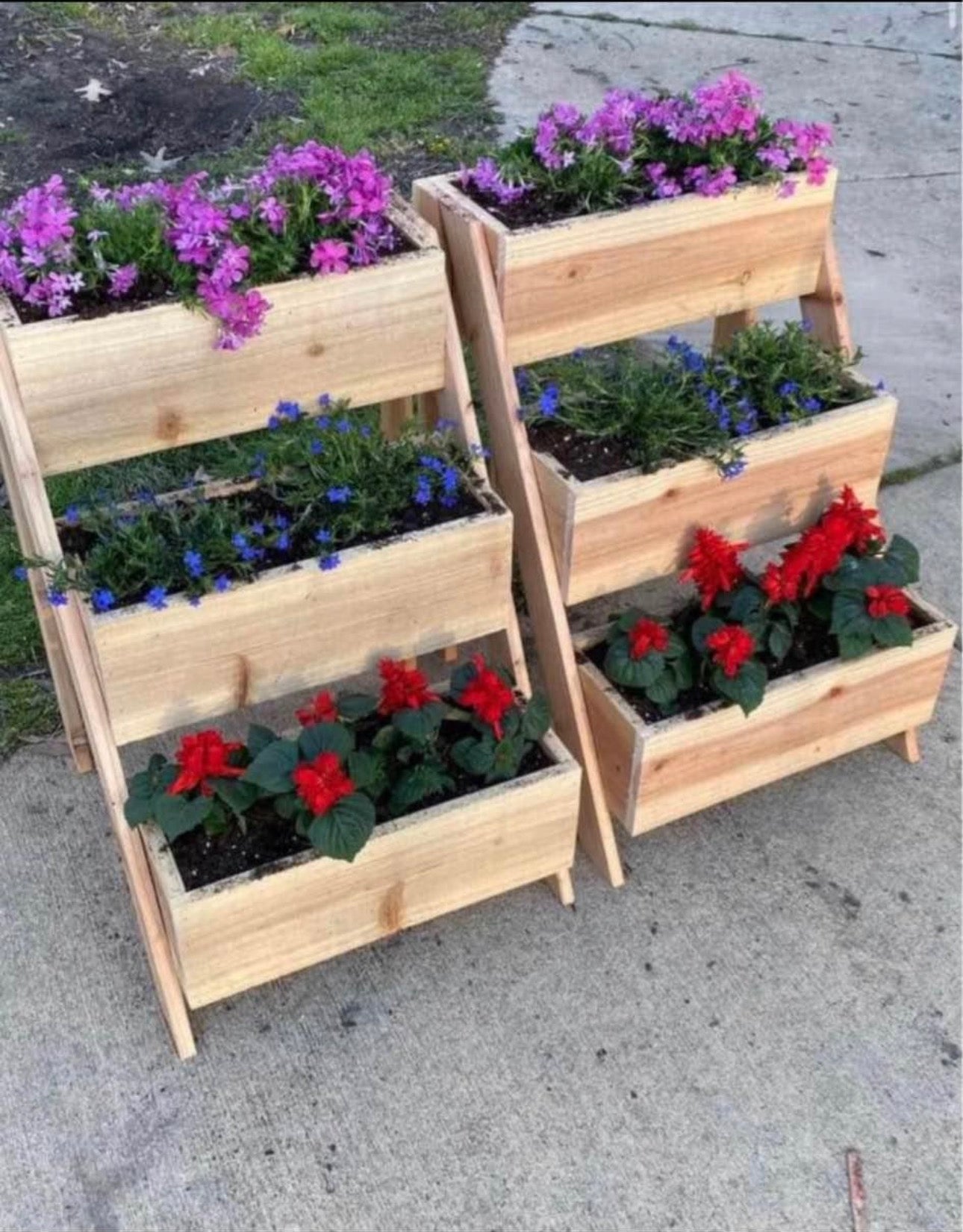 Tiered Cedar Ladder Planter