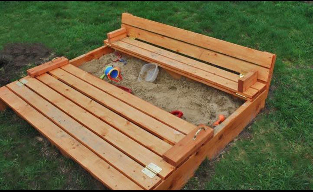 4x4 Convertible Sandbox with Bench Seating